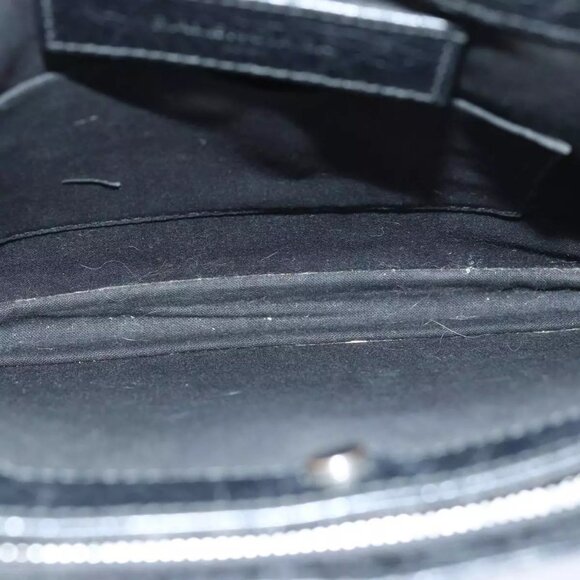 BALENCIAGA Navy Pochette Shoulder Bag Leather Black - Picture 5 of 15